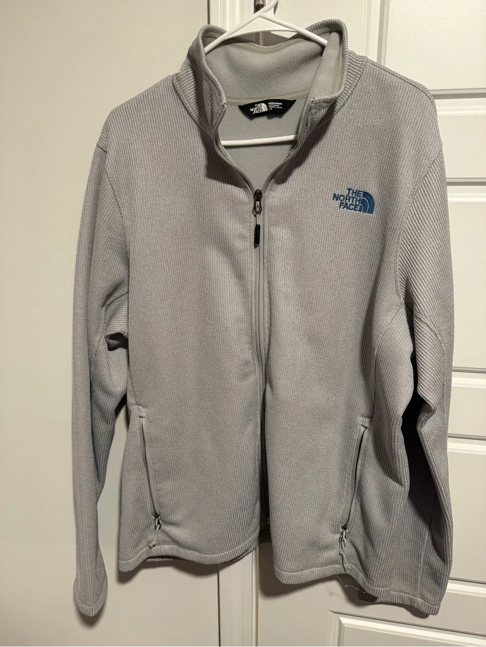 The North Face Pale Gray Fleece Full-Zip Jacket